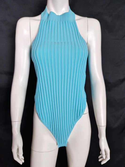 Petite Racer Ribbed Bodysuit