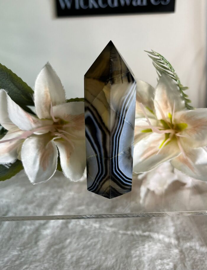 Black Banded Agate Tower