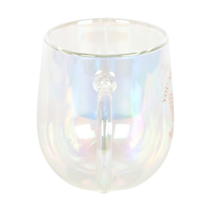 You Are Made of Magic Iridescent Double Walled Glass Mug - Image 3