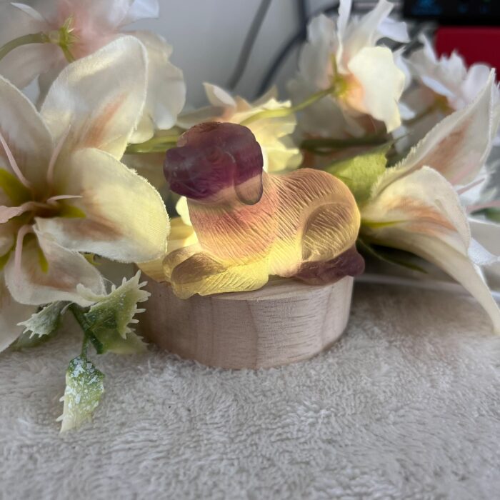 Flourite Dog Carving