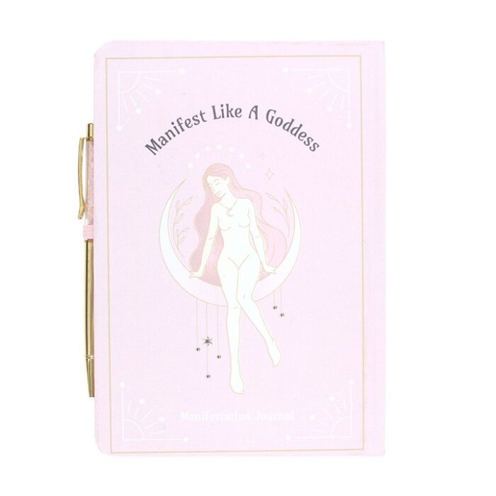Goddess Energy A5 Manifestation Journal and Rose Quartz Crystal Pen - Image 3