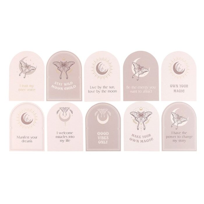 Luna Moth Affirmation Cards with Wooden Stand - Image 5