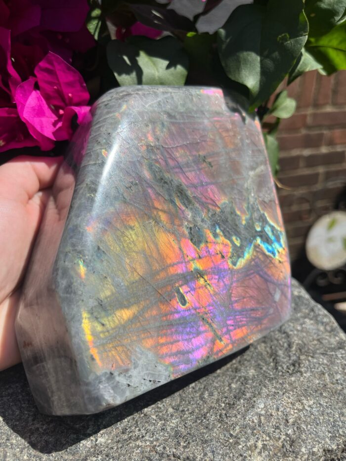 Large Light Labradorite Freeform Rainbow of Colours