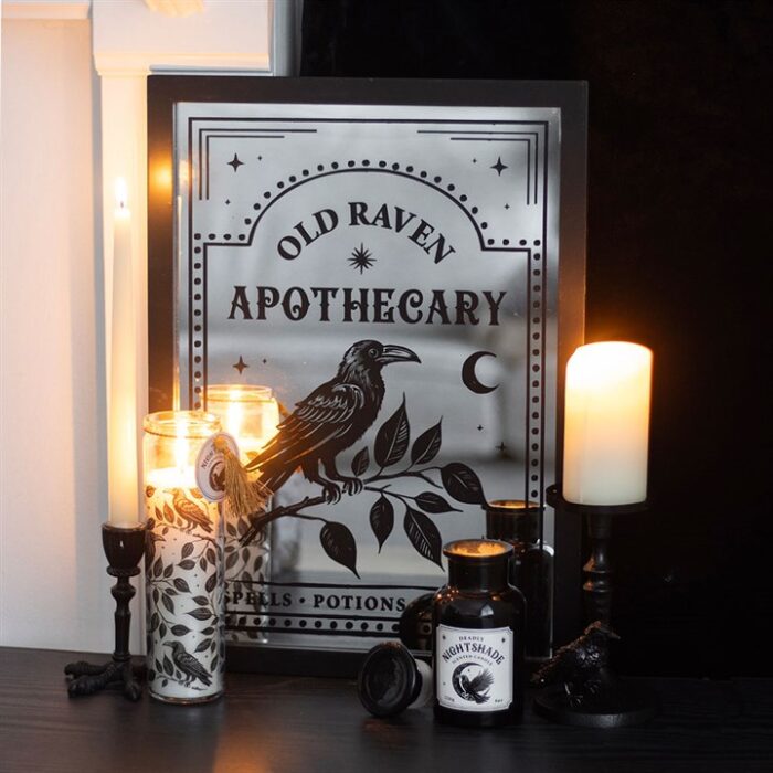 Mystic Raven Pillar Candle Holder - Image 5