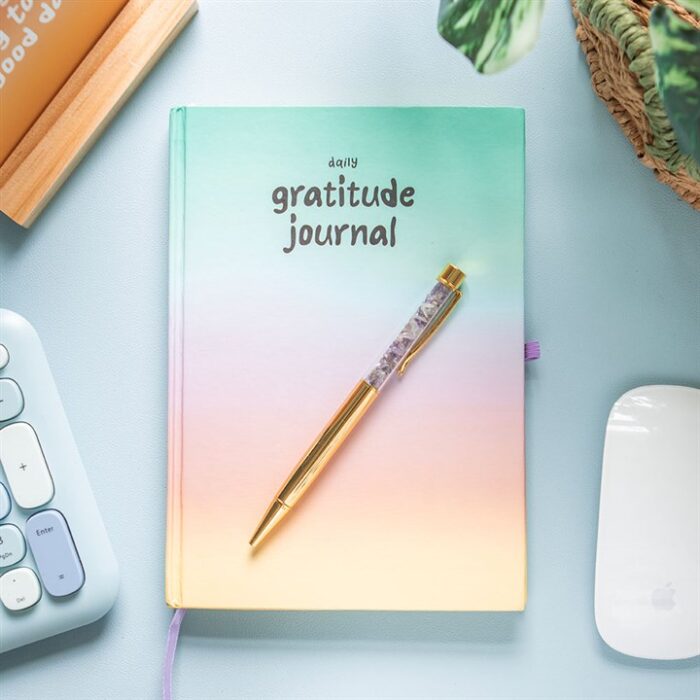 Multicoloured Gratitude Journal with Amethyst Pen - Image 6