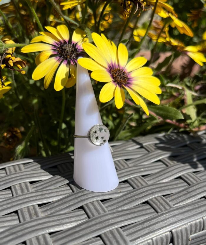 S925 Adjustable Rare Hollandite Quartz Ring #4 - Image 2