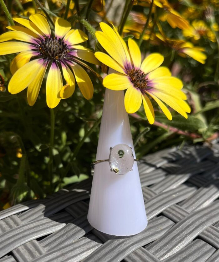 S925 Adjustable Rare Hollandite Quartz Ring #3