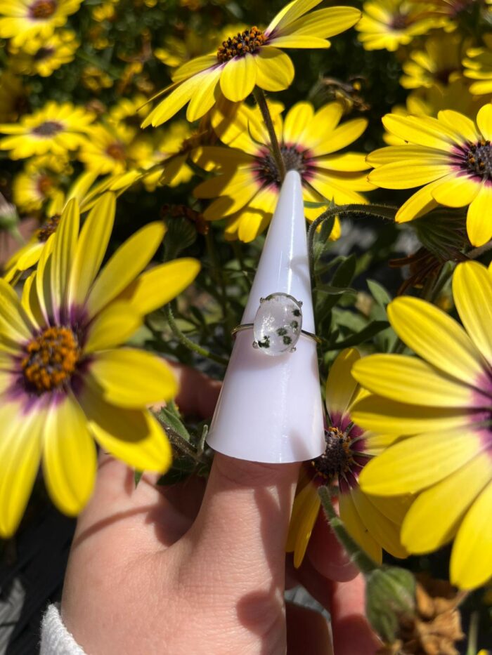 S925 Adjustable Rare Hollandite Quartz Ring #1 - Image 7